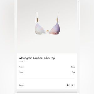 BRAND NEW LV  bikini top and bottoms!!  SIZE 36